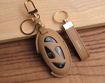 Custom Leather Hyundai Key Fob Covers for Hyundai Grand - SUV - Cross over - Elantra - Tucson - Santa Fe Cover