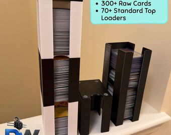 Stackable Pokemon Card Storage Box | 3D Printed TCG Card Holder | Holds 300+ Cards or 70+ Top Loaders | Modular Bulk Card Organizer