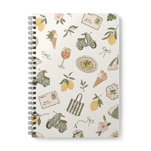 Dolce Riviera Notebook Wirobound Softcover A5 | Citrus Summer Journal