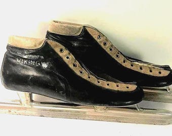 Vintage Viking J Havekotte Amsterdam Speed Skates Vintage Leather Long Track