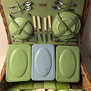 Brexton Vintage Picnic Basket - Etsy