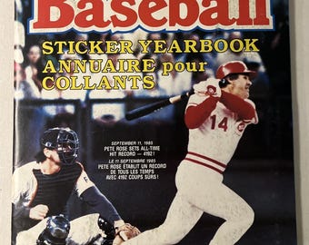 1986 OPC Baseball Sticker Yearbook Album Complete!! Pete Rose Cover