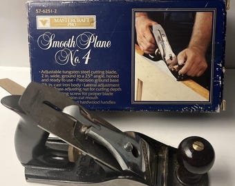 Mastercraft No. 4 Smooth Plane Made in England Original Box Manual