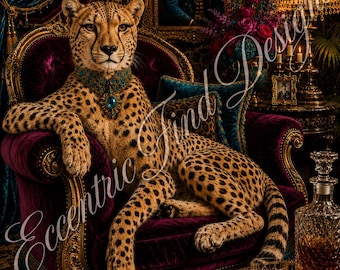 Lámina decorativa de guepardo para pared (PDF)