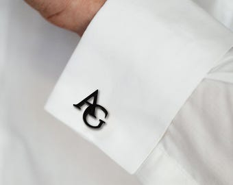 Gepersonaliseerde manchetknopen met gegraveerde initialen voor bruidsjonkers, cadeaubox voor de aanzoek aan de getuige, huwelijksbedankje, jubileumcadeau voor mannen