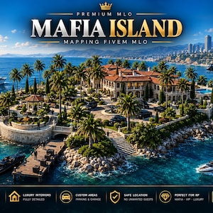 Villa della mafia sull'isola MLO [FiveM] | Tenuta di lusso del crimine | Rifugio su un'isola privata