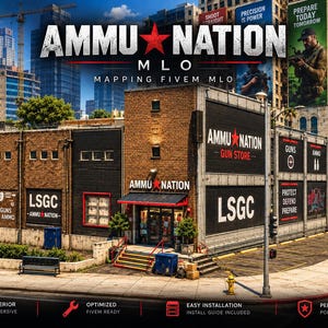 Ammu-Nation MLO [FiveM] | Tienda de armas moderna | Juego de rol de seguridad y venta minorista premium