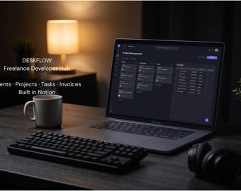 Notion フリーランス開発者テンプレート | クライアント＆プロジェクトハブ | タスク＆請求書トラッカー