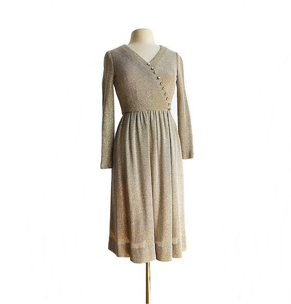 gold lurex dress