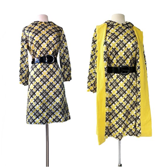 checkered yellow dress