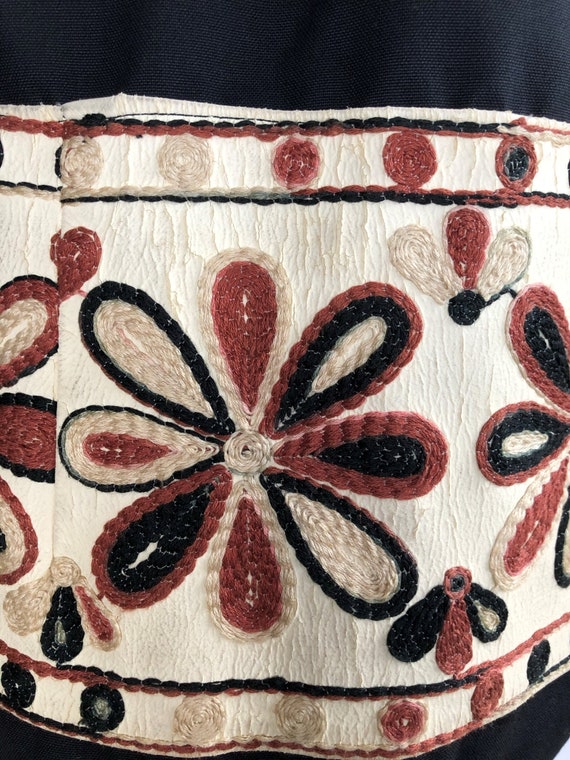 60s vintage ethnic embroidery tunic tops Vintage 60s black cape with ethnic embroidery trim| B\u2026 - Gem