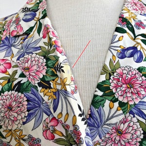 Vintage 80s floral maxi shirtdress Chrysanthemums Flora Dress image 4