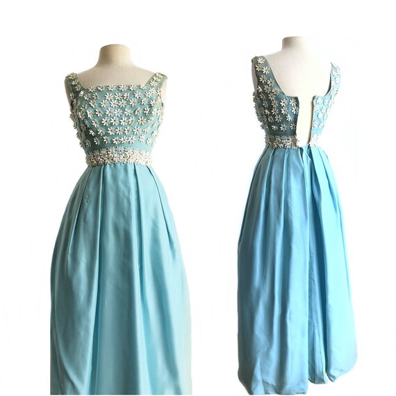 powder blue chiffon dress
