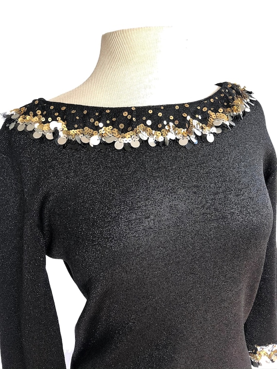 90s - vintage blouse ブラウス　黒　ブラック　ベロア　別珍 Ameri（アメリ）の「UND VELOUR EMBROIDERY BLOUSE（シャツ