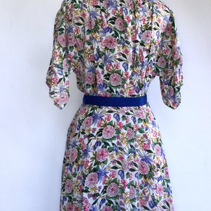 Vintage 80s floral maxi shirtdress Chrysanthemums Flora Dress image 9