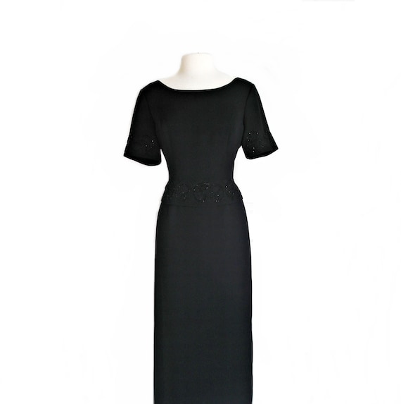 Vintage 90s Black Dress/ LBD/ Bead & Embroidery Accents/ NWT/ Worthington  by JC Penney/ Large - Etsy