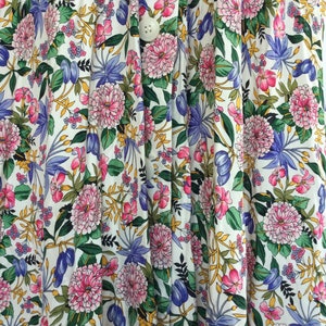 Vintage 80s floral maxi shirtdress Chrysanthemums Flora Dress image 7