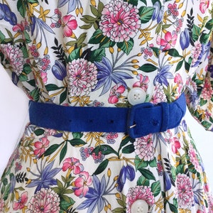 Vintage 80s floral maxi shirtdress Chrysanthemums Flora Dress image 5