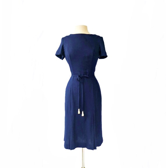 Vintage 50s navy blue dress| Forever Young by Puri