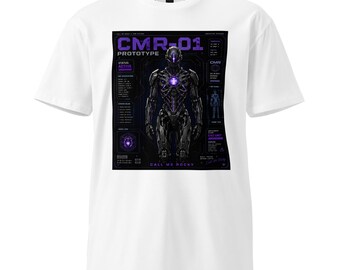 Futuristisk robot / cyborg konceptkonst t-shirt (unisex, sci-fi grafisk mode)