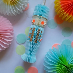 Honeycomb Christmas soldier tree ornament - unique, retro, fun, kitsch!