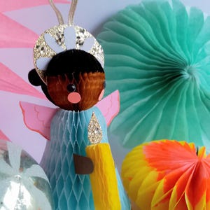 Handcrafted vintage-style paper angel ornament