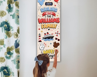 Banner para la puerta del crucero, decoración personalizada para la puerta del crucero, letrero para la puerta del primer crucero, plantilla editable de Canva, decoración para camarotes de crucero, descarga instantánea.