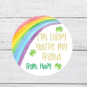 Personalized I'm so Lucky You're My Friend Labels - Etsy