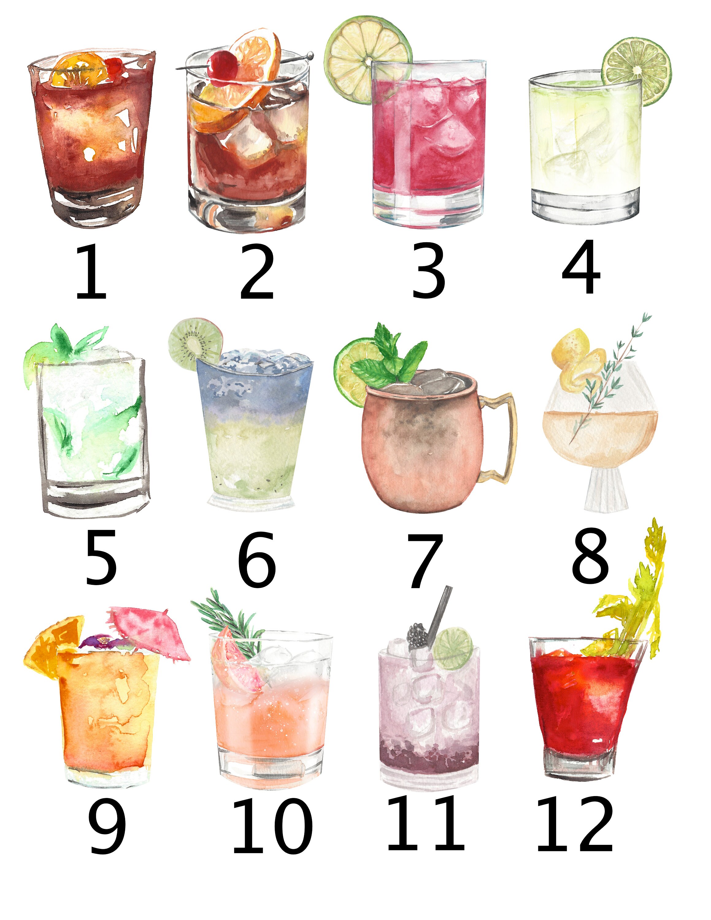 Bridal shower drink menu Custom Signature Drink Sign Etsy