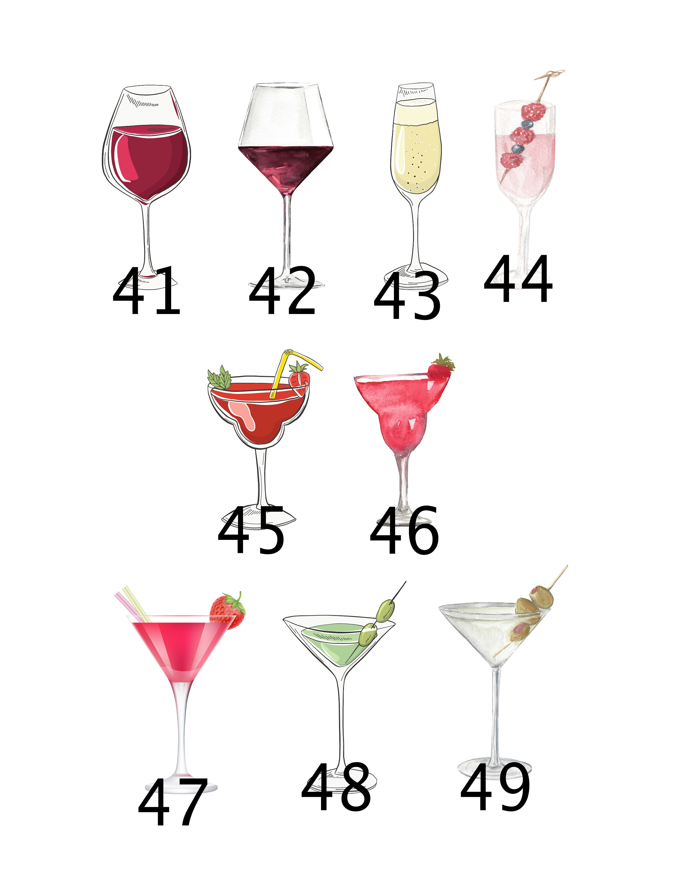 Bridal shower drink menu Custom Signature Drink Sign Etsy