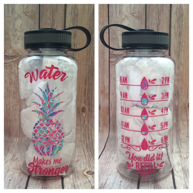 Water Bottle Water Bottle Tracker Keep Track Water Gym Etsy