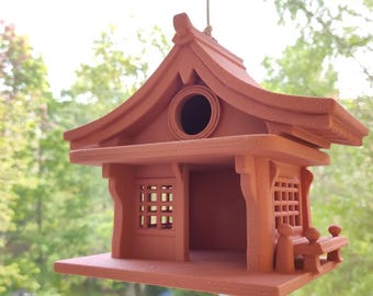 Japanese Style Birdhouse STL File | 3D Printable Bird House | Pagoda Birdhouse | Garden Birdhouse | Outdoor Bird Nest | Digital Download STL