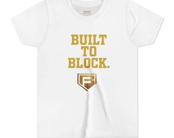 Youth Catcher T-Shirt | Built to Block Baseball Tee