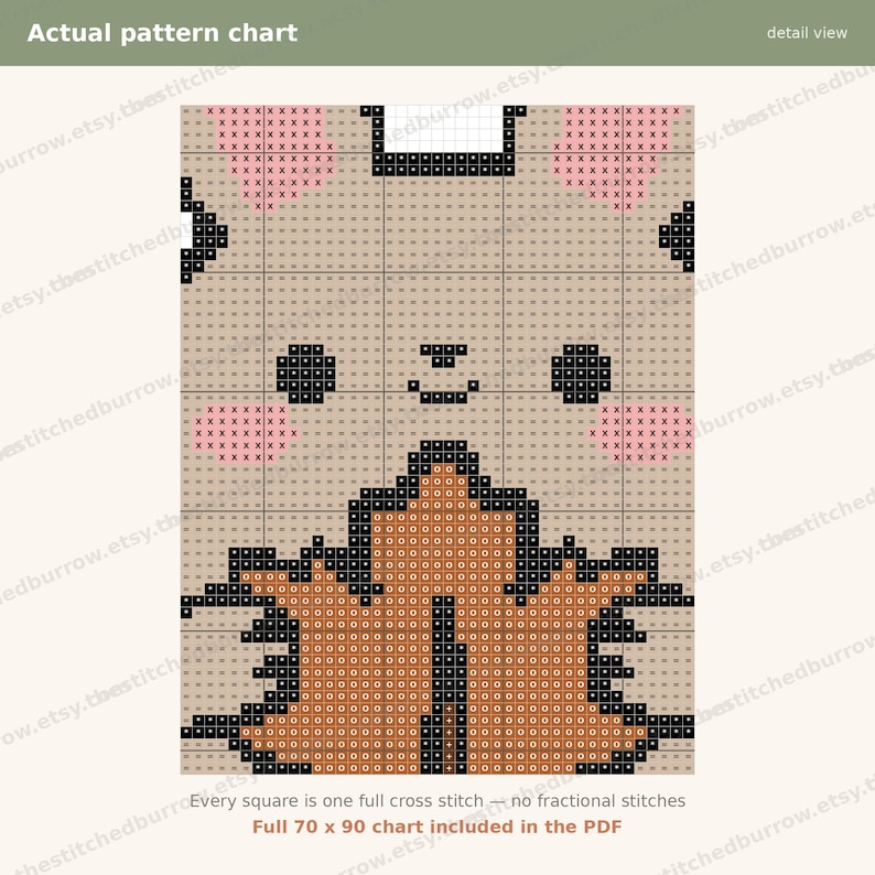 Autumn Bunny Cross Stitch Pattern, Cute Maple Leaf Rabbit, Easy ...