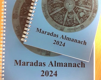 Maradas Almanac 2024 - witch calendar, moon calendar, witch planner, moon calendar