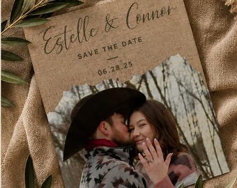 Wedding Card | Engagement Card | Digital Save the Date Invitation Template | Canva Download