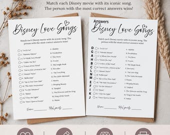 Bachelorette | Family Game Night Printable | Bridal Shower Game Printable | Hen Party | Wedding Shower Games | Wedding Song Print