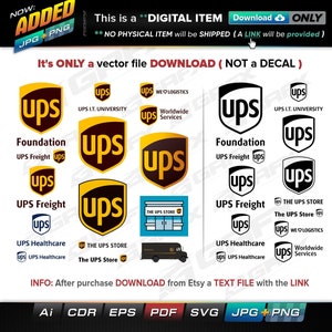 27 UPS Logos Vectors ai, cdr, eps, pdf, svg and also jpg, png - Instant Download -- 199 Files TOTAL (25 Folders)