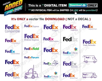 24 FedEx Logos Vectors ai, cdr, eps, pdf, svg and also jpg, png - Instant Download -- 173 Files TOTAL (9 Folders)