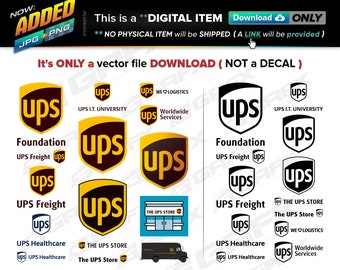 27 UPS Logos Vectors ai, cdr, eps, pdf, svg and also jpg, png - Instant Download -- 199 Files TOTAL (25 Folders)