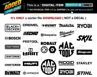 28 Power Tools Vectors ai, cdr, eps, pdf, svg and also jpg, png - Instant Download -- 197 Files TOTAL (9 Folders)