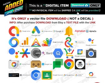 166 Google Logos Vectors ai, cdr, eps, pdf, svg and also jpg, png - Instant Download -- 1,167 Files TOTAL (9 Folders)