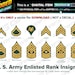 12 US Army Enlisted Rank Vectors Ai Cdr Eps Pdf Svg and Also Jpg
