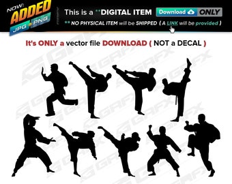 9 Karate Vectors ai, cdr, eps, pdf, svg and also jpg, png - Instant Download -- 68 Files TOTAL (9 Folders)