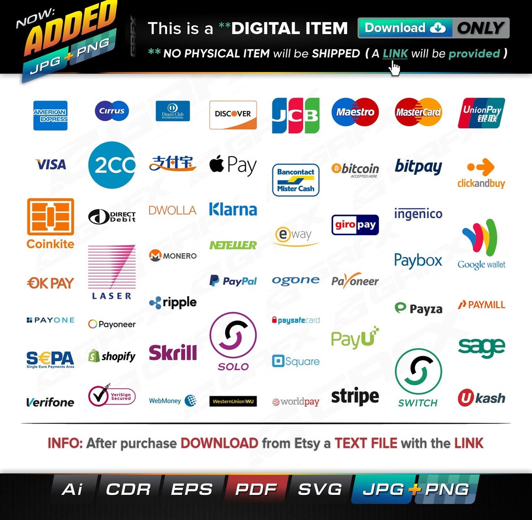 53 Web Payments Vectors Ai, Cdr, Eps, Pdf, Svg and Also Jpg, Png - Instant  Download -- 376 Files TOTAL (9 Folders) - Etsy