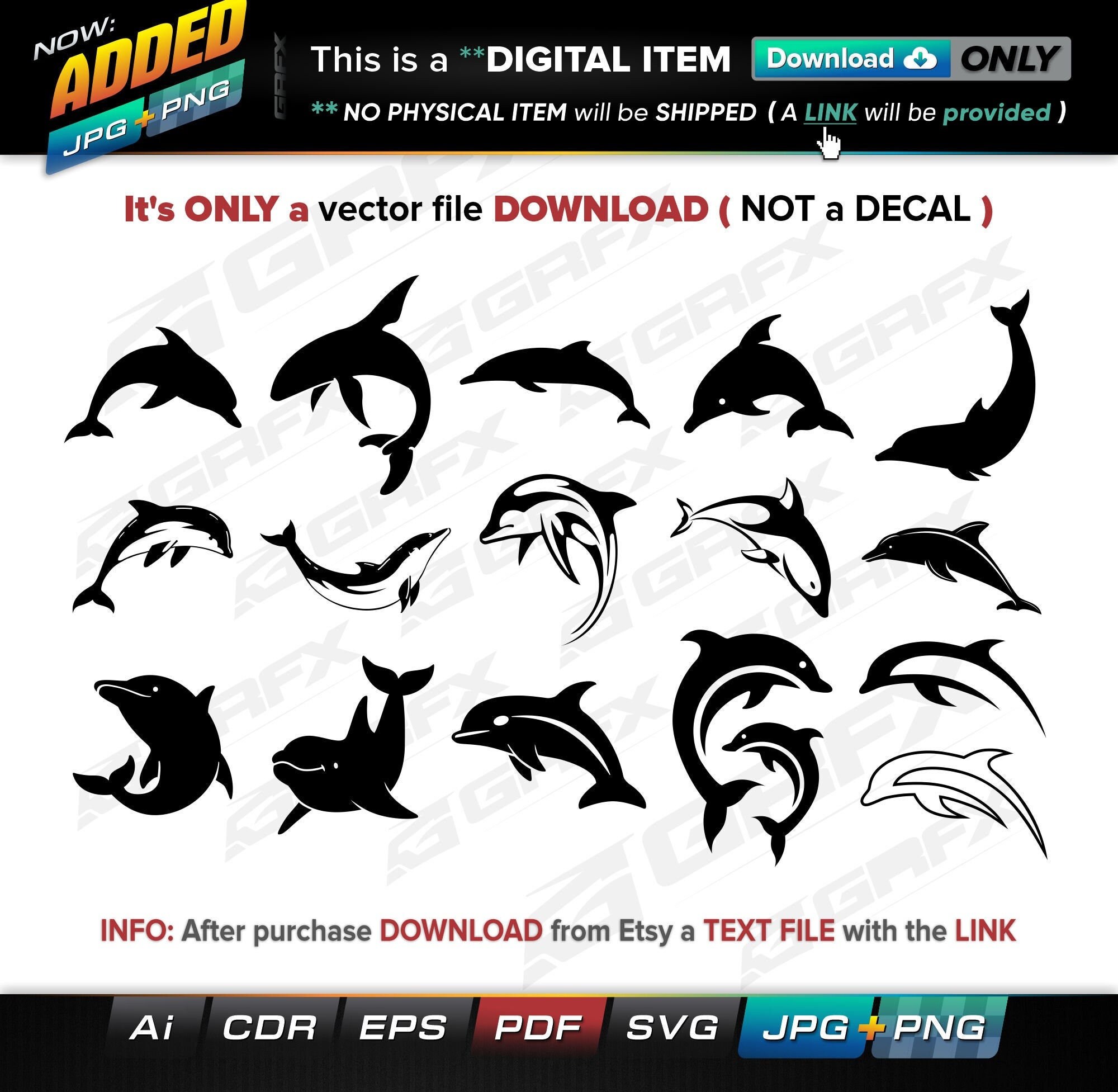 16 Dolphin Vectors Ai, Cdr, Eps, Pdf, Svg and Also Jpg, Png - Instant ...
