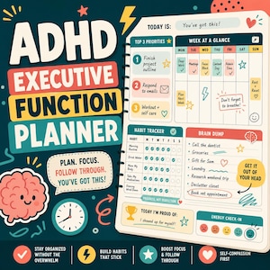 Planificateur de fonctions exécutives pour le TDAH | Modèle de feuille de calcul