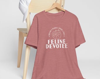 Feline Devotee Cat Lover Tee | Rescue Foster Adopt Shirt