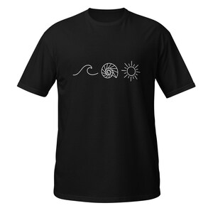 OceanNautilus Shell Sun T-shirt, sommartröja, present till kvinnor, strandtröja, sommartröja för kvinnor