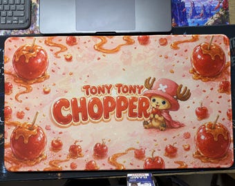Tony Tony Chopper Playmat One Piece Card Game Kawaii Anime Desk Mat Candy Apple Stitched Gaming Mouse Pad girlfriend Gift